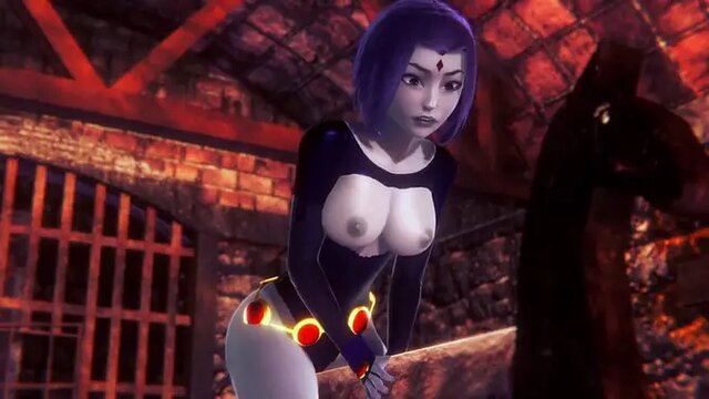 Raven's sensual ride on the BDSM wooden pony